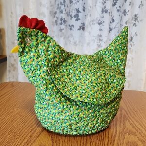 Vintage Quilted Chicken Basket